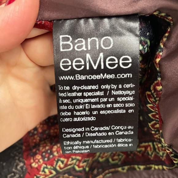 Wine coloured leather jacket. Size 8 - Picture 9 of 10